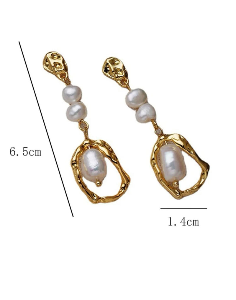 Faux Pearls Minimalist Classic Drop Earrings - 1pc