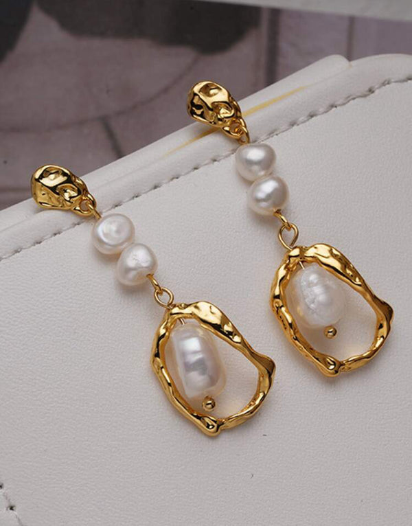 Faux Pearls Minimalist Classic Drop Earrings - 1pc