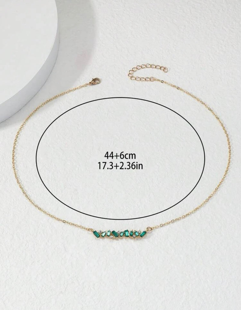 Fashion Zinc Alloy Rhinestone Pendant Necklace