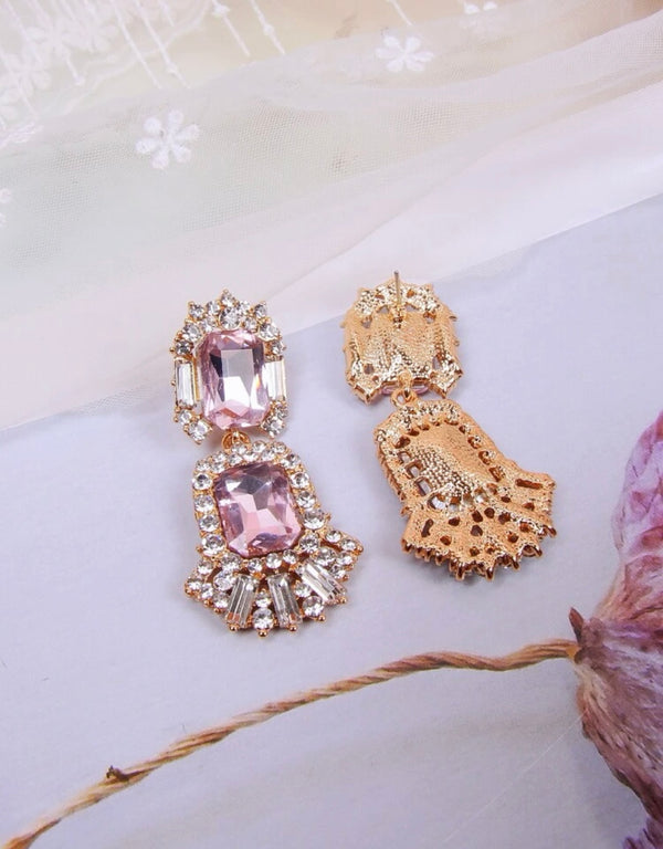 Elegant Crystal-Adorned Earrings