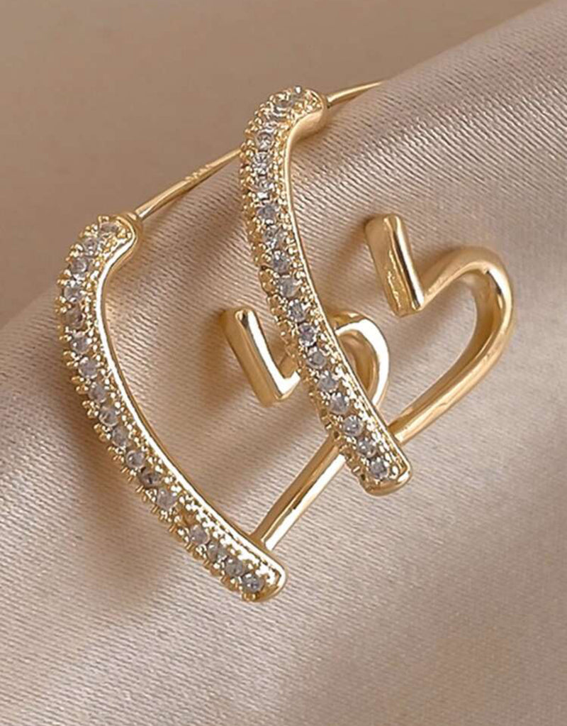 Heart Shape Cubic Zirconia Earrings