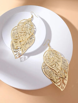 Exquisite Leaf Drop Earrings - 1pair