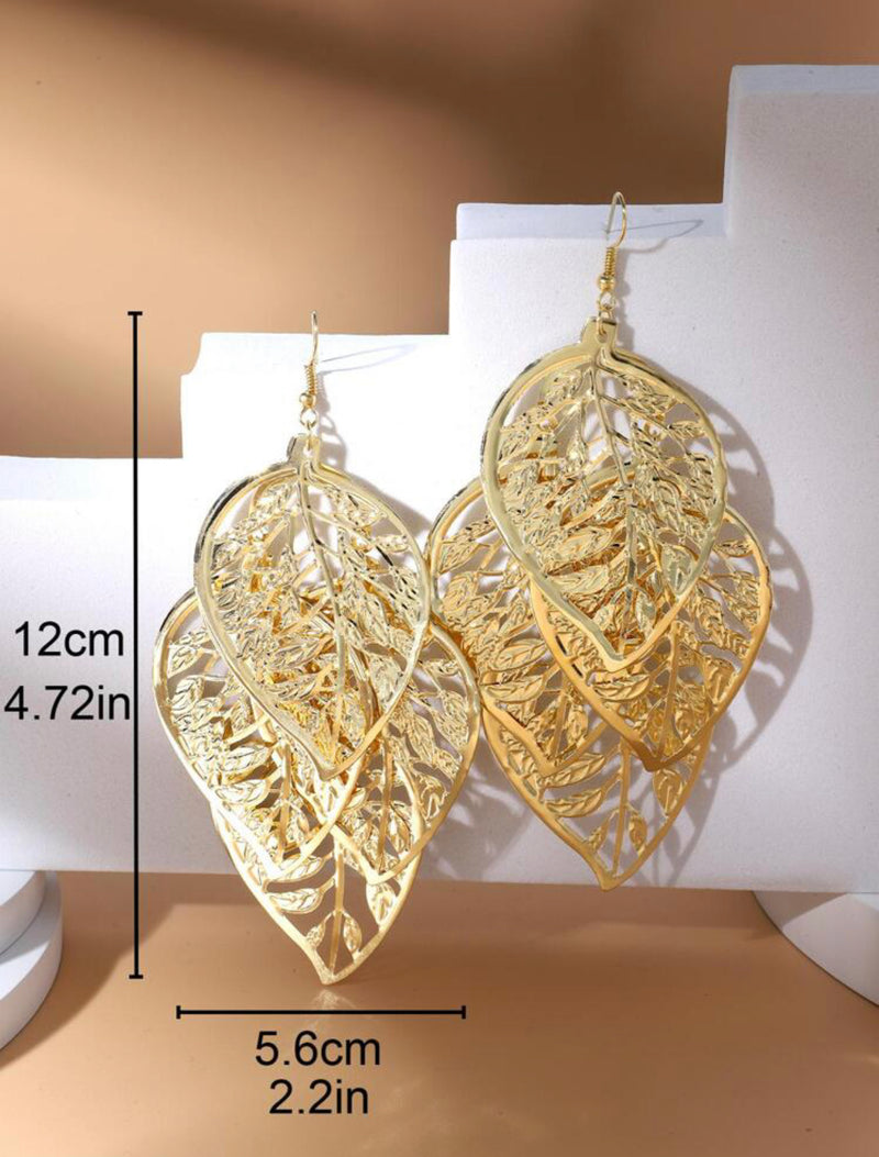 Exquisite Leaf Drop Earrings - 1pair