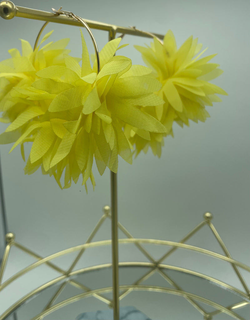 Flower  Hoop Earrings