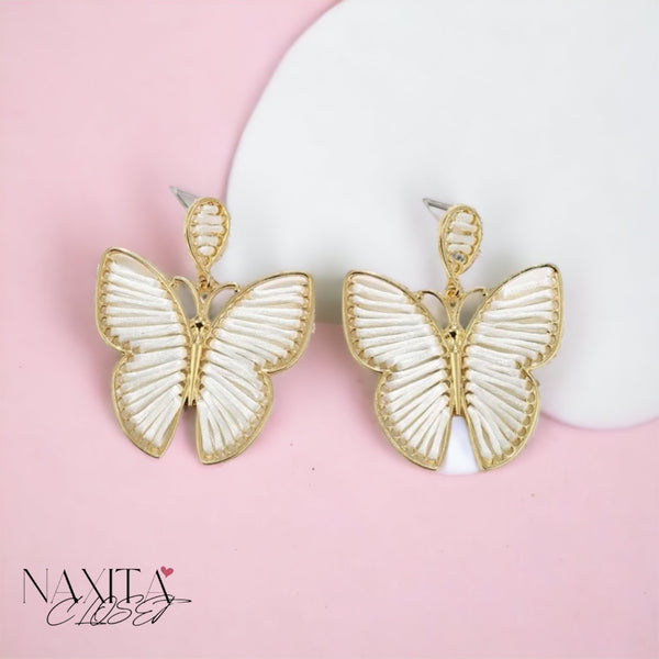 Fashion Braided Butterfly Dangle Earrings