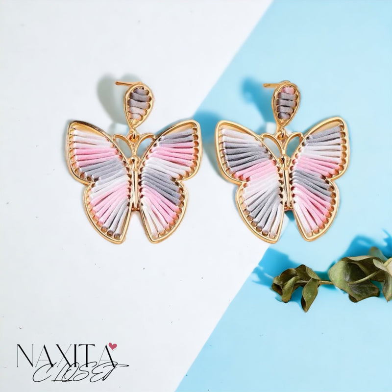 Fashion Braided Butterfly Dangle Earrings