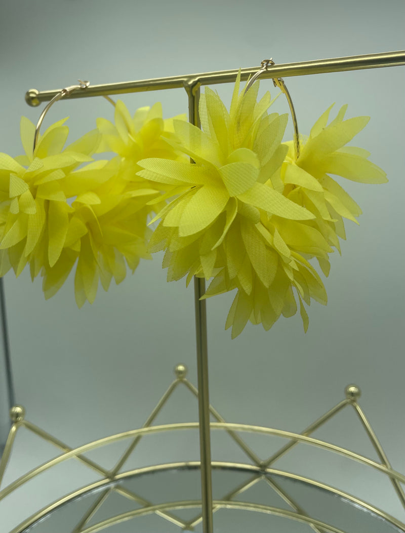 Flower  Hoop Earrings