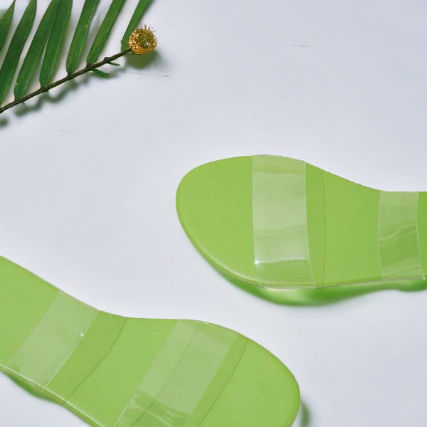 Clear Strap Slide Sandals