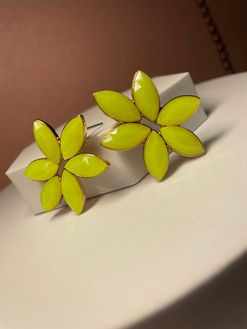 Vibrant Flower Stud Earrings