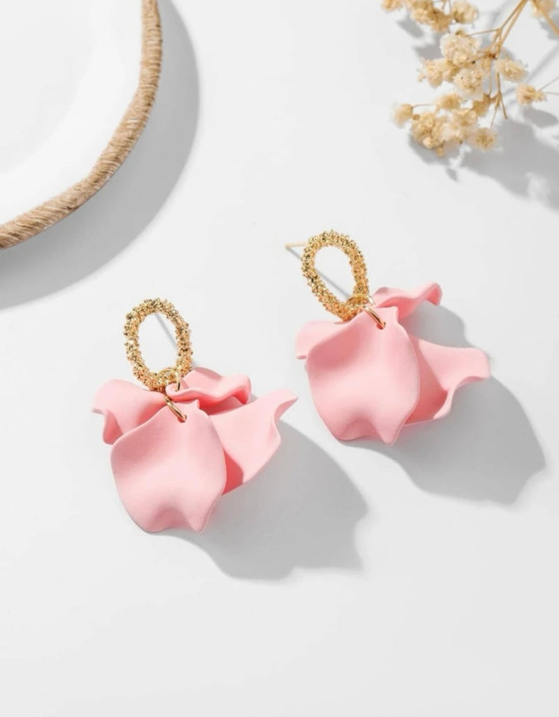 Petal Tassel Drop Earrings