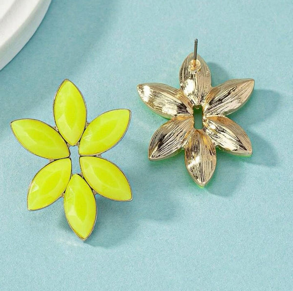 Vibrant Flower Stud Earrings