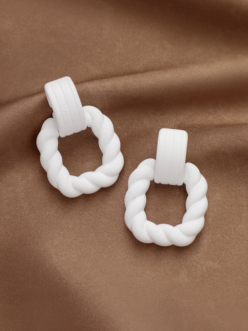 Solid Twist Drop Earrings