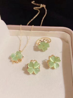 Four leaf Clover Jewelry Set - 4pcs