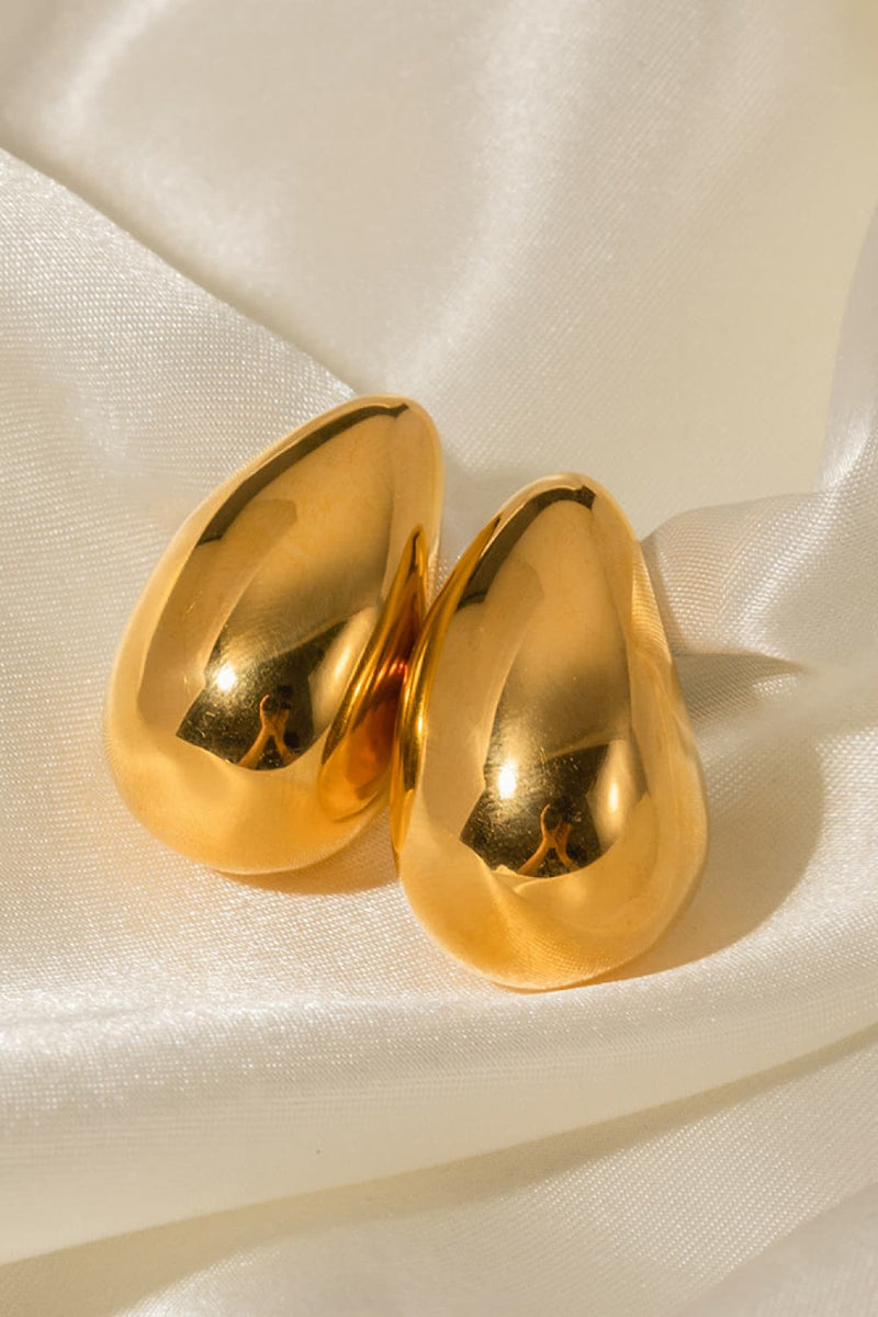 Tear Drop Gold Earrings
