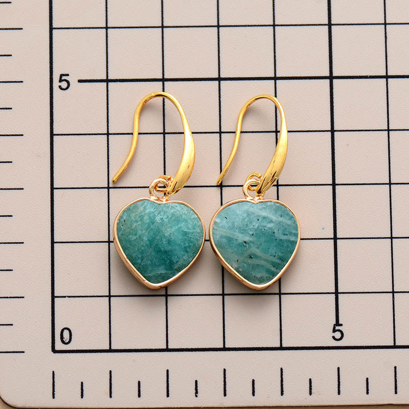 Heart-shaped Stone Earrings