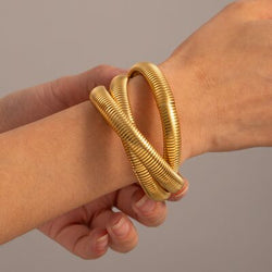 Triple Intertwined Snake Stretch Bracelet