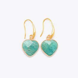 Heart-shaped Stone Earrings