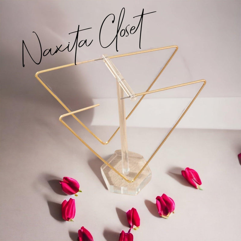 Triangle Hoops Earrings - Naxita Closet