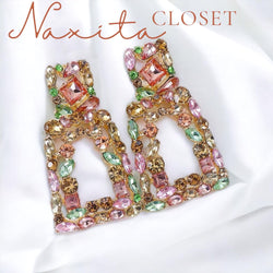 Melissa Rhinestones Drop Earrings - Naxita Closet