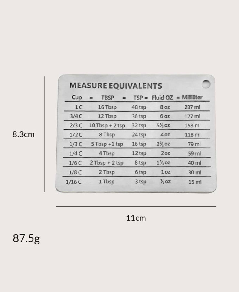 Measuring Chart Magnetic Mount - Naxita Closet