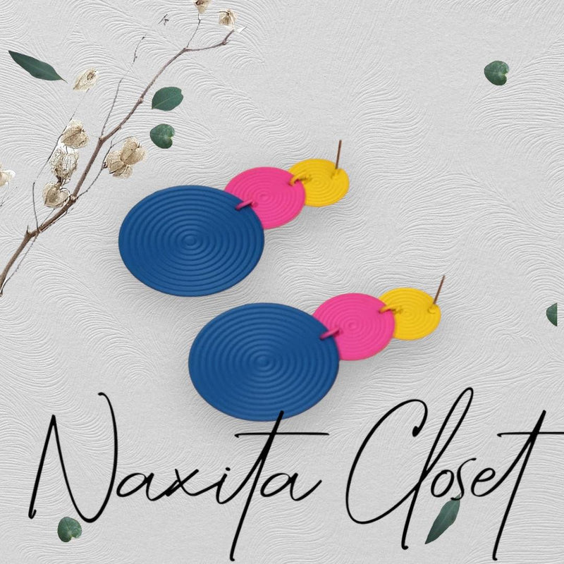 Round Spiraled Drop Earrings - Naxita Closet