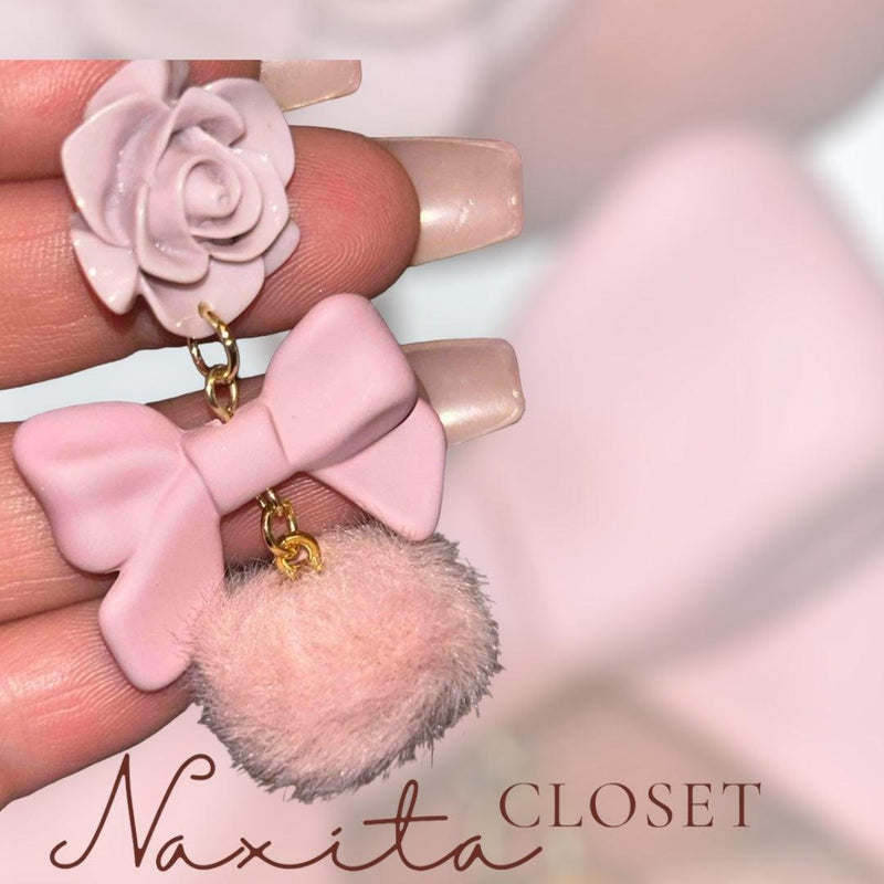Flower & Bow Drop Earrings - Naxita Closet