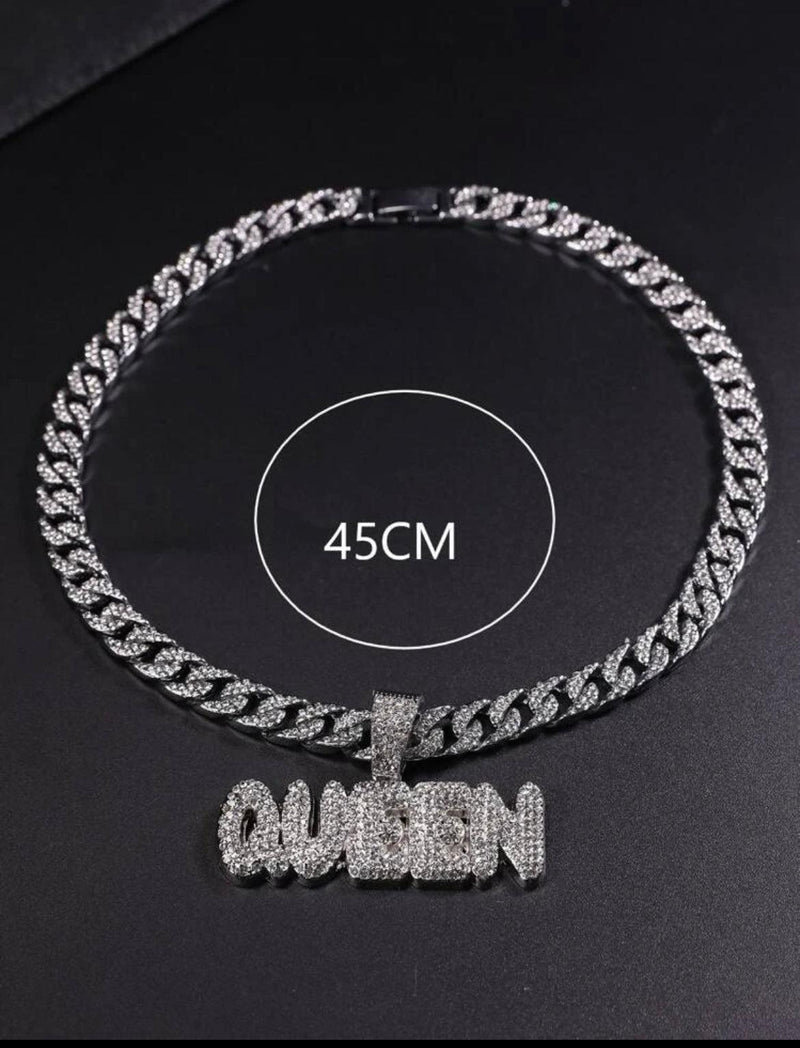 Crystal Choker Necklace, Sparkly Rhinestone Pendant Bling Silver Chain Jewelry - Naxita Closet