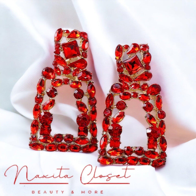 Melissa Rhinestones Drop Earrings - Naxita Closet