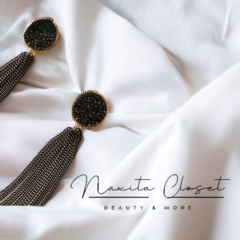 Chain Tassel Drop Earrings - Naxita Closet