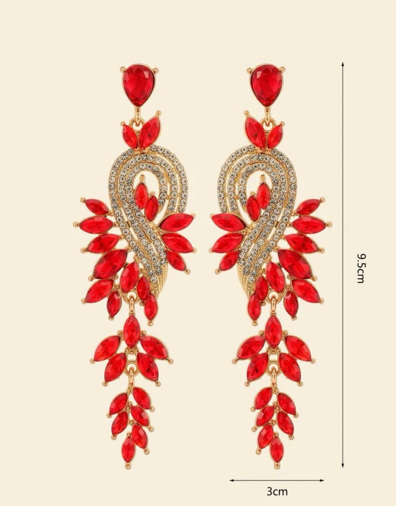Diamond Leaf Shaped Earrings - Naxita Closet