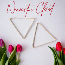 Triangle Hoops Earrings - Naxita Closet