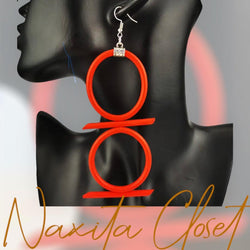Drop Earrings Designer - - Handmade Rubber Jewelry - Naxita Closet