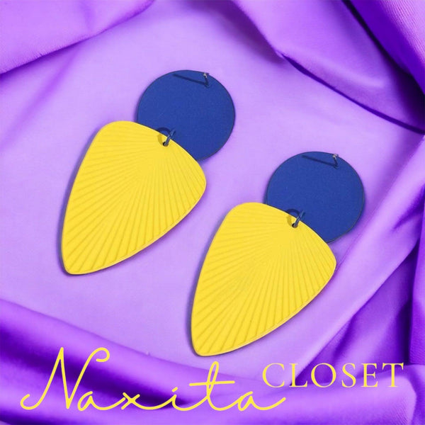 Leafie - Leaf Textured Drop Earrings - Naxita Closet